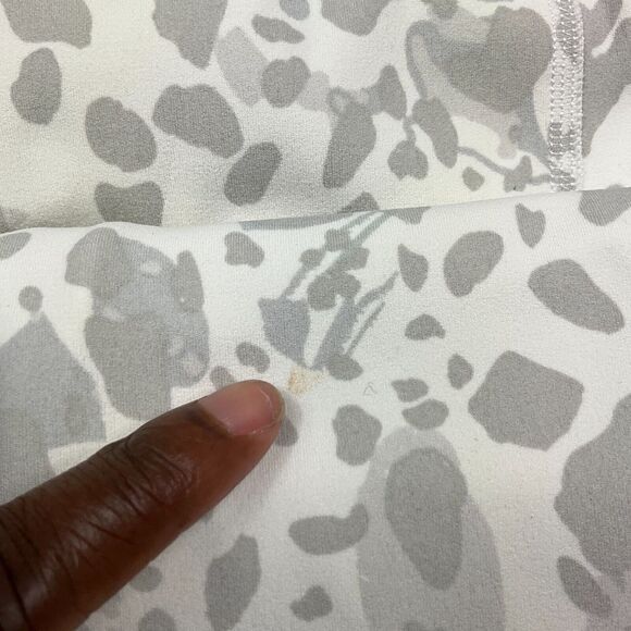 Lululemon Womens Wunder Under Cropped Leggings Printed High Rise Pull On Size 6 - Picture 12 of 12